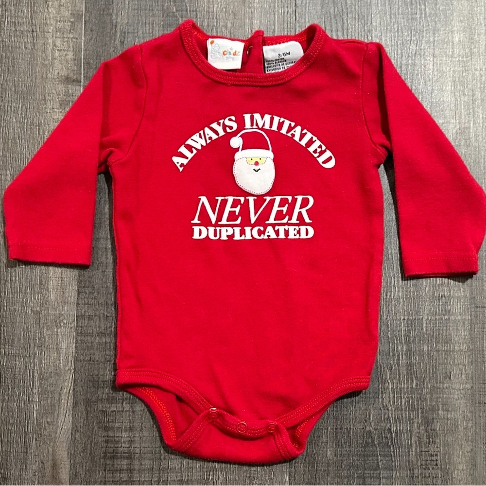 💞 Baby & Toddler Size 3-6 Months Santa Christmas Holiday Onesie Bodysuit